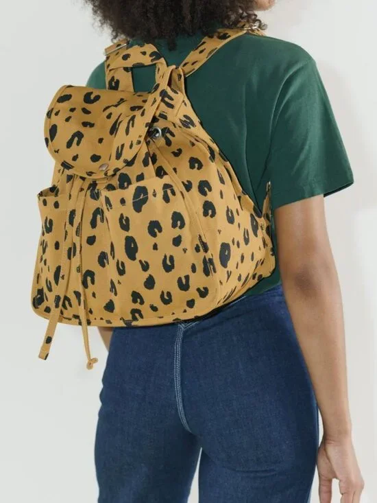 Baggu Drawstring Leopard Backpack - Picture 3 of 3